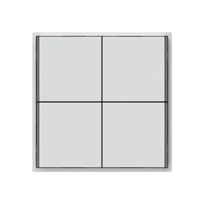 Pulsante KNX KAL 4×tasti 4×punti azionamento LED bianco 