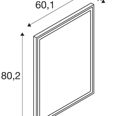 Applique LED SLV TRUKKO SQUARE 25W 1290lm 3000…6500K IP44 VAR 802mm argent 