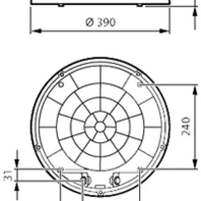 Lampada apparente LED CoreLine 29W 4050lm 827/830/840 IP65 DALI Ø390 bianco 