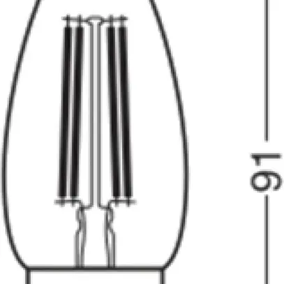 Lampe LED LEDVANCE CLASSIC B B22d 3.4W 470lm 827 B10.5 clair Ø35×91mm 