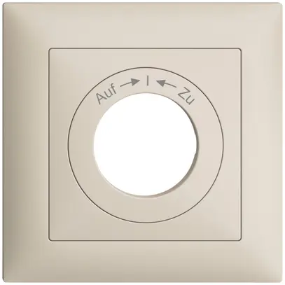 Kit front. EDIZIOdue Auf->I<-Zu 88×88mm crema pour interr.à clé 