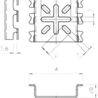 Placca di montaggio Bettermann per canale a griglia 110×68 zincato 