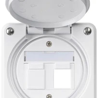 Kit de montage ENC robusto IP55 plat blanc pour 2×Keystone 