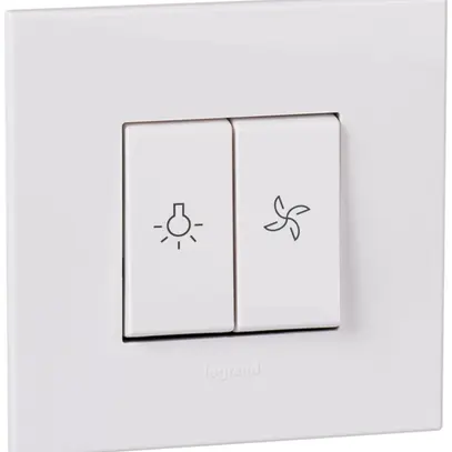 Interruttore a bilico ventila-tore INC ATO 3+3/1L bianco grd.I 