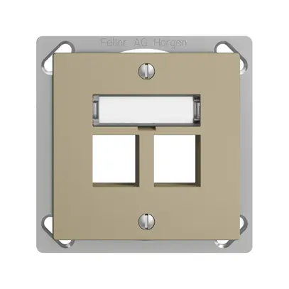 Kit montaggio INS EDIZIOdue FM.TE, uscita dritta, per 2×Keystone, sand 