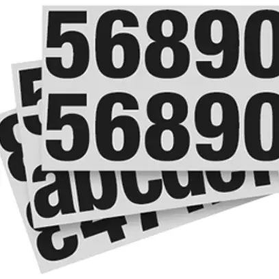 Set di cifre ESYLUX 1…999 e a…f 
