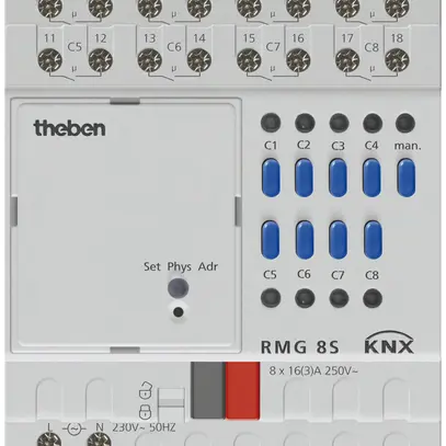 Actionneur-commutateur AMD Mix 2 RMG 8 S KNX Theben 