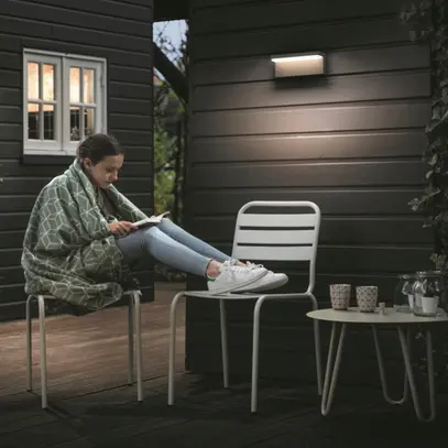 Lampada a muro LED myGarden Bustan, 9W 230V 2700K 78×92×220mm IP44 antracite 