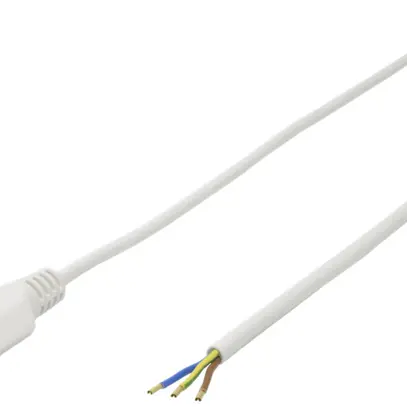 Apparatekabel Td 3×1mm² 2m weiss Stecker T12 