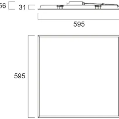 Luminaire panneau LED Sylvania START Eco UGR 29W 3200lm 840 IP40 595×595mm blanc 