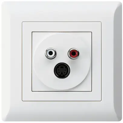 UP-Anschlussdose kallysto.line S-Video +Audio RCA weiss 