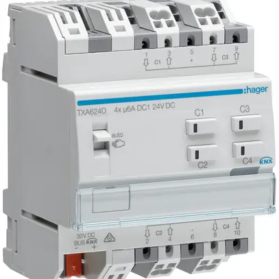 Jalousieaktor KNX Hager 24V NE 4-fach 