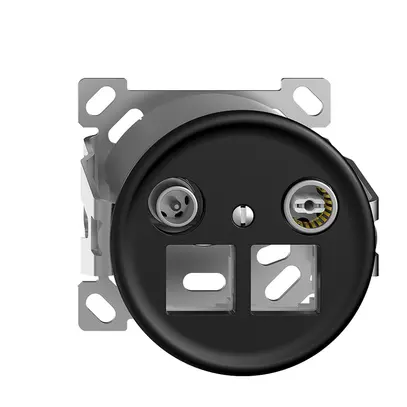 Prise multimédia AP Sdue QX.CO.54 EASYNET 19dB, p.2×RJ45 S-One, noir 