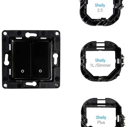 UP-Wandsender Shelly Wall Switch 2 2-Kan 70×70×12mm schwarz 