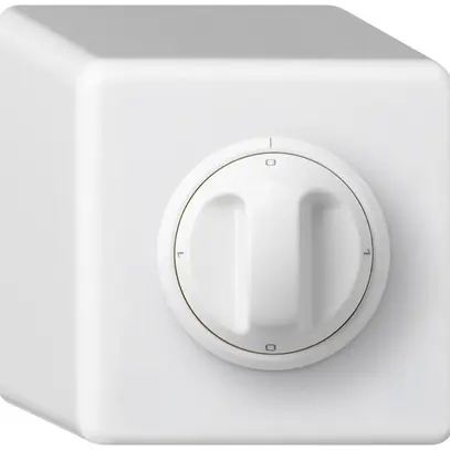 Interrupteur rotatif AP basico 2/1L 0-A-0-H blanc avec manette 