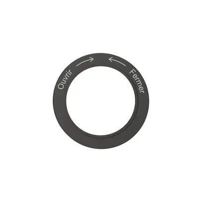 Kennscheibe NEVO, f.Drehschalter, Ouvrir-> <-Fermer, schwarz 