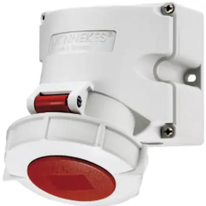Presa AP CEE 16A 5P 6h 400V rosso IP67 Mennekes TwinCONTACT 