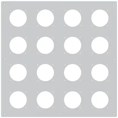 Plaque de montage ENC robusto 4×4 aluminium, gris 
