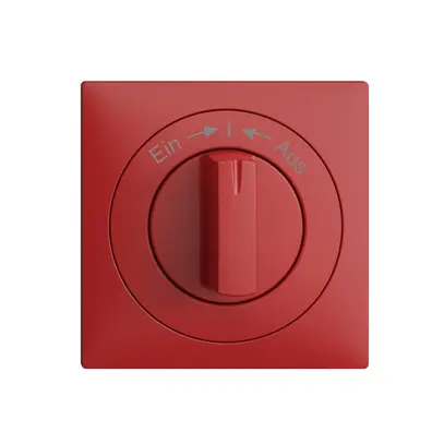 Frontset EDIZIOdue Ein->I<-Aus berry 60×60mm für Schwenktaster 