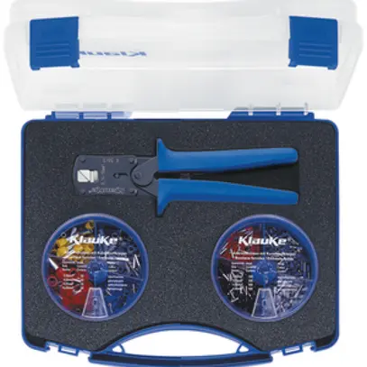 Assortiment d'embouts isolés Klauke SK30/3S avec pince WZ AE22 