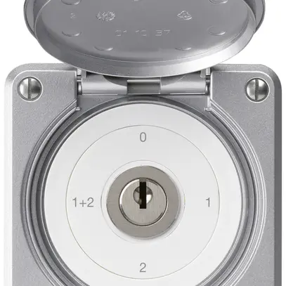 Interrupteur à clé ENC robusto IP55 avec clapet S1/1P aluminium 