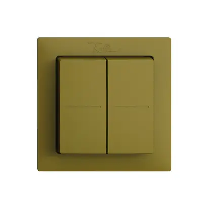 Pulsante RF Smart Light Control Feller EDIZIOdue F, Philips Hue 4K/2T, olive 
