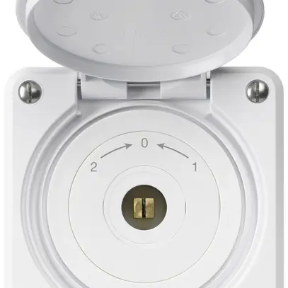 Contatto rotativo chiave quadrata INC robusto IP55 bianco con coperchio inver. 