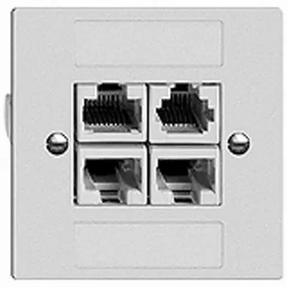 Insert p.prise de raccordement ENC T+T/2×RJ45/RJ11/u ADSL ITplus EDIZIOdue blanc 
