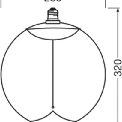 Lampada LED LEDVANCE Vintage 1906 E27 12W 400lm 818 REG fumo Ø280×320mm 