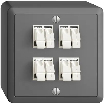 Prise AP audio FX 4×gris foncé borne à étrier pour 4 haut-parleurs 