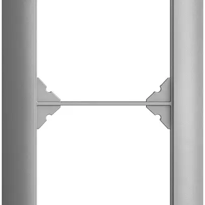 Telaio di copertura EDIZIOdue 1×2 silver 