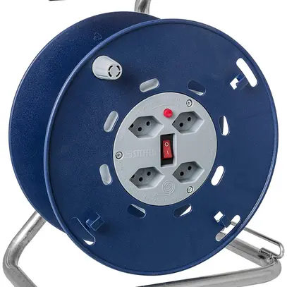 Avvolgicavo STERO LOOP grd.1 4×T13 senza cavo blu/grigio 