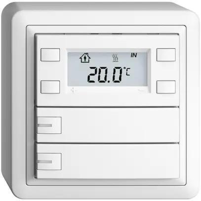 Pulsante RTH AP KNX 2×EDIZIOdue FX bianco, con LED RGB 
