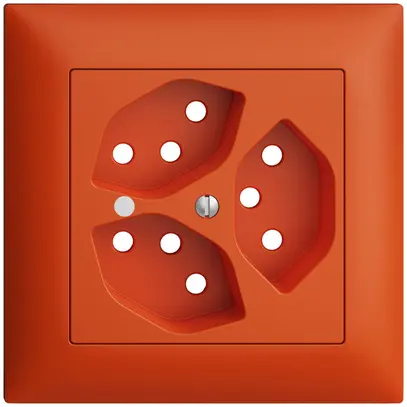 Kit frontal ENC EDIZIOdue orange 88×88mm 3×T13, lentille, 