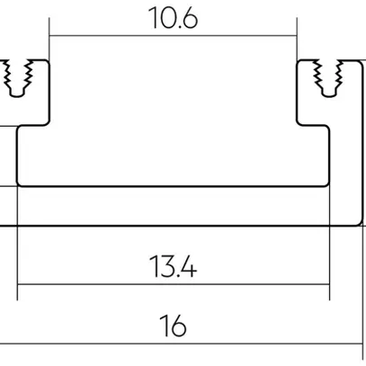 Profilo AP Tridonic ACL 2000×16×7.5mm alluminio 