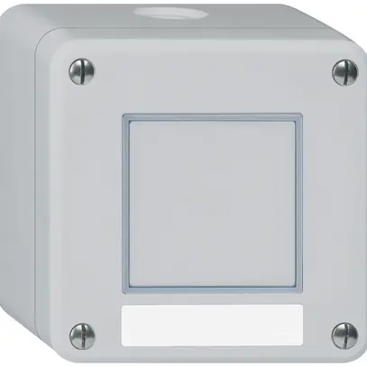 Tasto a pulsante di suoneria AP Hager robusto IP55 con placchetta grigio 