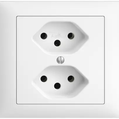 Presa INS EDIZIOdue 2×T13 FKE bianco 
