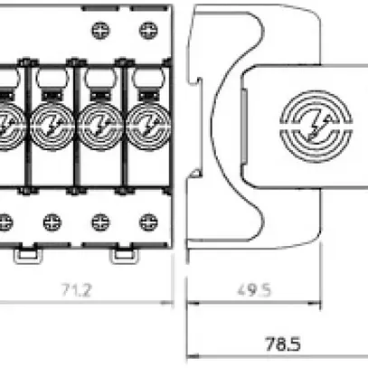 Parasurtension Bettermann V50+NPE 3L, type 1+2, 280V 