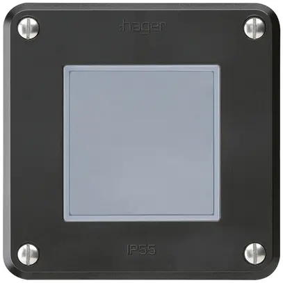 Contatto pulsante INC robusto IP55 2P nero 