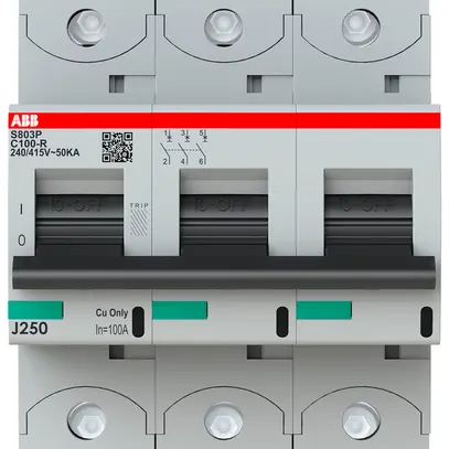Disgiuntore ABB S803P-C100-R 3P 400V C-100A 50kA 4.5UM 