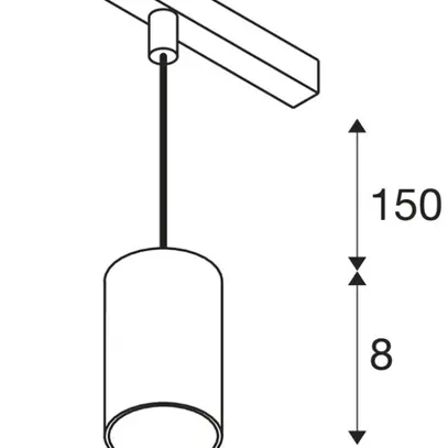 Lampada sospesa LED SLV NUMINOS XS 48V AD 8.7W 740lm 940 DA Ø50 bianco/argento 