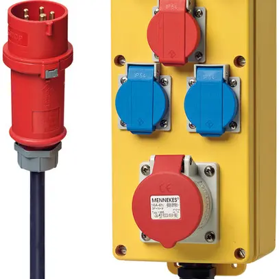 Distributore di corrente EverGum 40A 1×FI 1×LS 2×T23 1×T25 1×CEE16/5L 3m CEE16A 