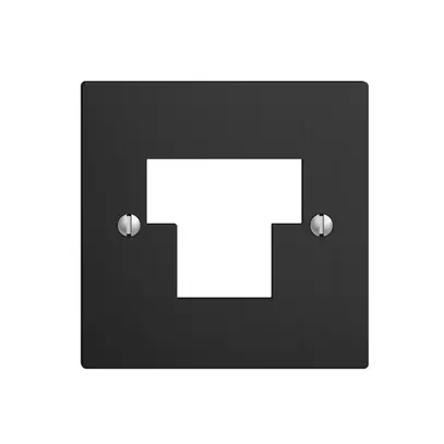 Placca frontale 1×TT,2×RJ45 nero ITplus ITM EDIZIOdue 