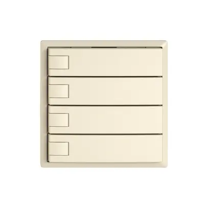 Poussoir KNX RGB EDIZIO.liv SNAPFIX® capteur temp.s.LED 4× comm.1T cr 