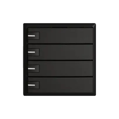 Pulsante KNX RGB EDIZIO.liv SNAPFIX® sensore temp.RGB-LED 4× com.1T ne 