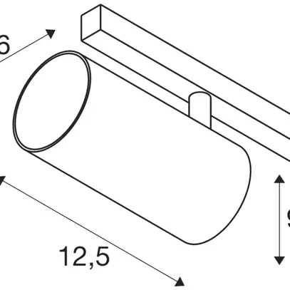 Spot LED SLV NUMINOS S 1×16W 1220lm 940 55° DALI 48V AD Ø60mm blanc/blanc 