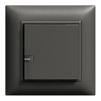 Poussoir ENC ZEP 1c/1t ON-OFF avec LED EDIZIOdue noir 