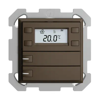 Pulsante RTH INC KNX 2×EDIZIOdue FM coffee, con LED RGB 