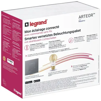 Kit di avvio Legrand Arteor with Netatmo 1×luce 2×3L×2.5mm² 1×LED E27 