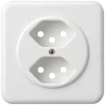 Kit front. INC basico 2×tipo 13 bianco 86×86mm con protezione bambini 